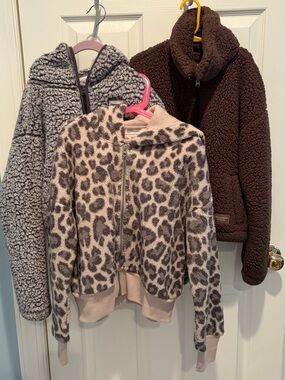 Abercrombie girls Plush Sherpa Jacket Bundle